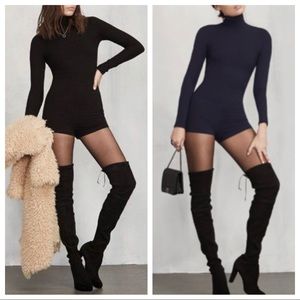 NWT Reformation Ervilla bodysuit shorts mock neck